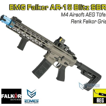 EMG Falkor AR-15 Blitz SBR Falkor Grisi AEG Airsoft Tüfek