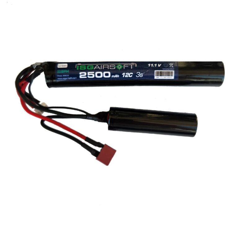 ISG Airsoft Lityum Iyon Pil 11.1v 2500 mAh 2 Yaprak T-Plug