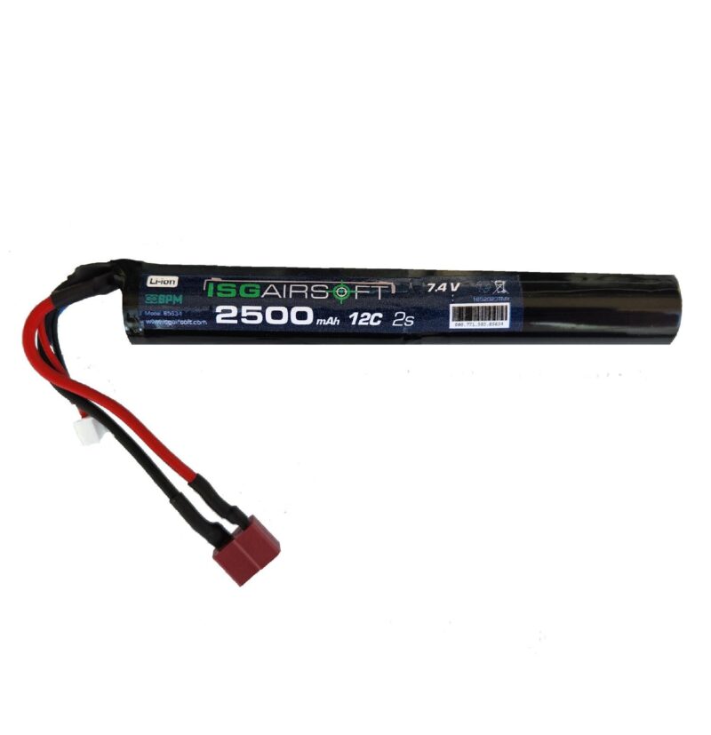 ISG Airsoft Lityum Iyon Pil 7.4v 2500 mAh T-Plug
