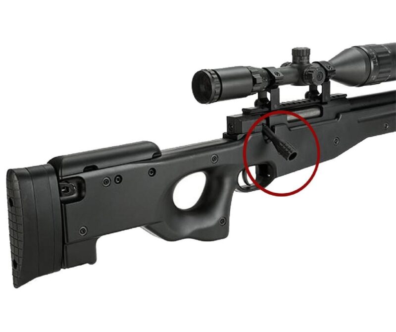 JG / Angel Custom L96 APS-2 Fabrikadan Upgradeli Bolt Action Sniper Siyah Spring Airsoft Tüfek - Görsel 3