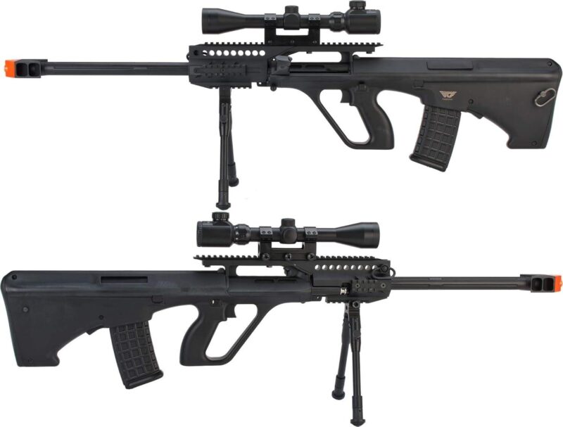 JG AUG AU-5G Anti-Tank Custom Dürbün & Bipod Ayak Setli AEG Airsoft Tüfek - Görsel 5