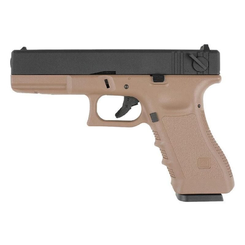 KJW Glock 18 Metal Slide Tan GBB Airsoft Tabanca - Görsel 3