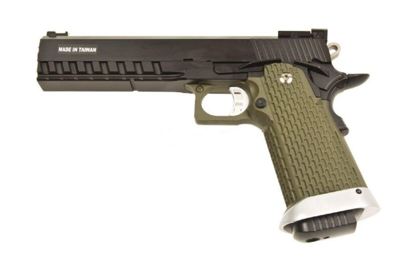 KJW KP-06 Hi-Capa Full Metal Haki Yeşil GBB Airsoft Tabanca - Görsel 2