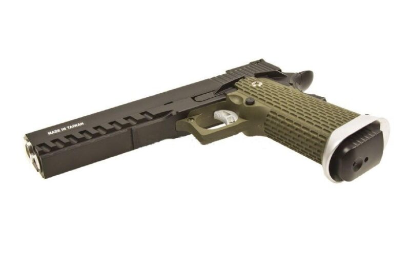 KJW KP-06 Hi-Capa Full Metal Haki Yeşil GBB Airsoft Tabanca - Görsel 4