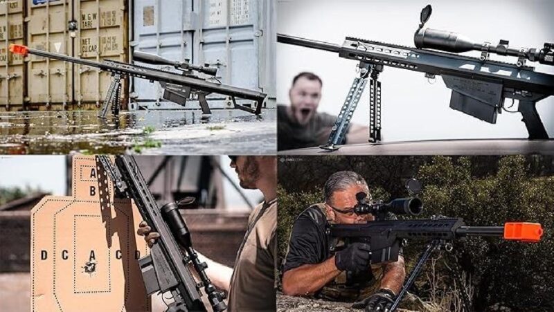 Matrix Barrett Lisanslı M82A1 Bolt Action Sniper Siyah Spring Airsoft Tüfek - Görsel 4