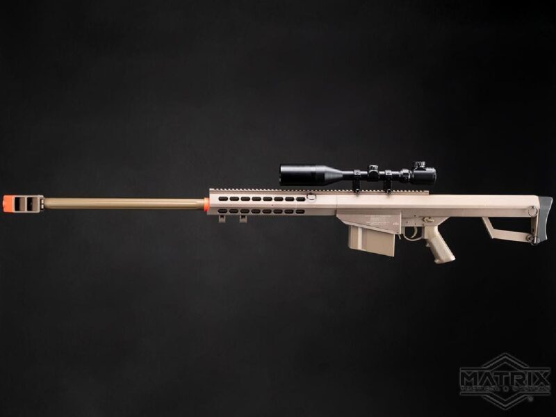 Matrix Barrett Lisanslı M82A1 Bolt Action Sniper Tan Spring Airsoft Tüfek - Görsel 4