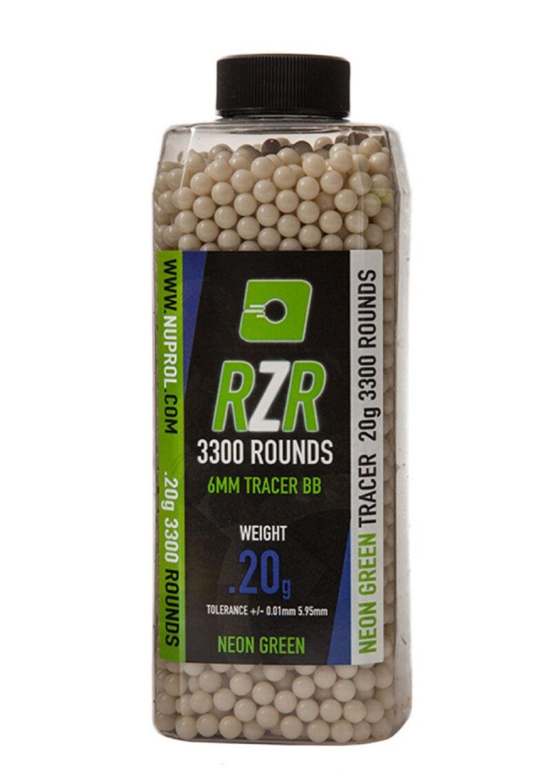 NUPROL RZR 0.20g Green Airsoft Tracer BB 3300adet