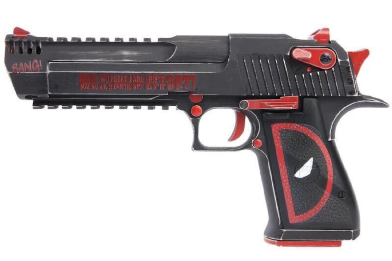 WE Deadpool x Magnum Research Inc. Desert Eagle 50AE Rail GBB Airsoft Tabanca