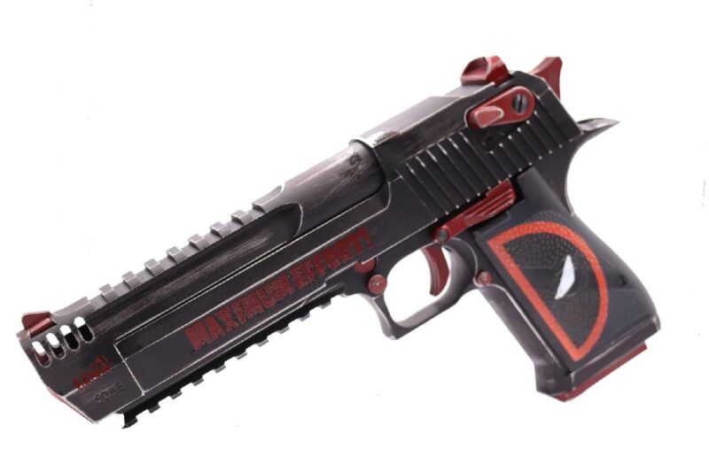 WE Deadpool x Magnum Research Inc. Desert Eagle 50AE Rail GBB Airsoft Tabanca - Görsel 2