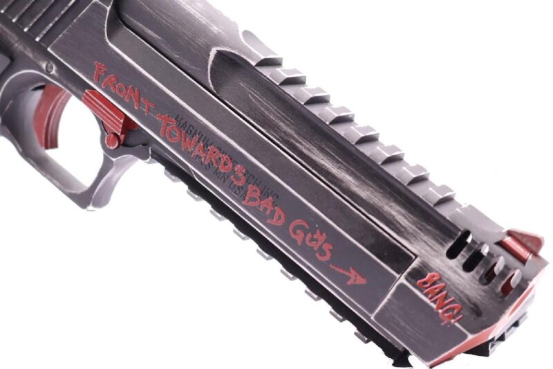 WE Deadpool x Magnum Research Inc. Desert Eagle 50AE Rail GBB Airsoft Tabanca - Görsel 4