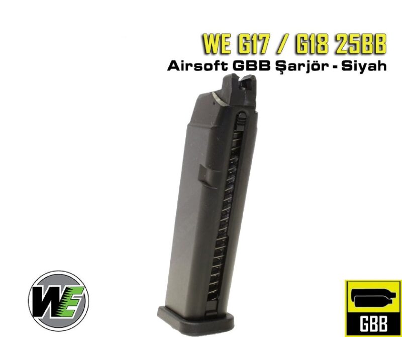 WE Glock G17 G18 G33 G34 G35 GAS Airsoft Tabanca Şarjörü