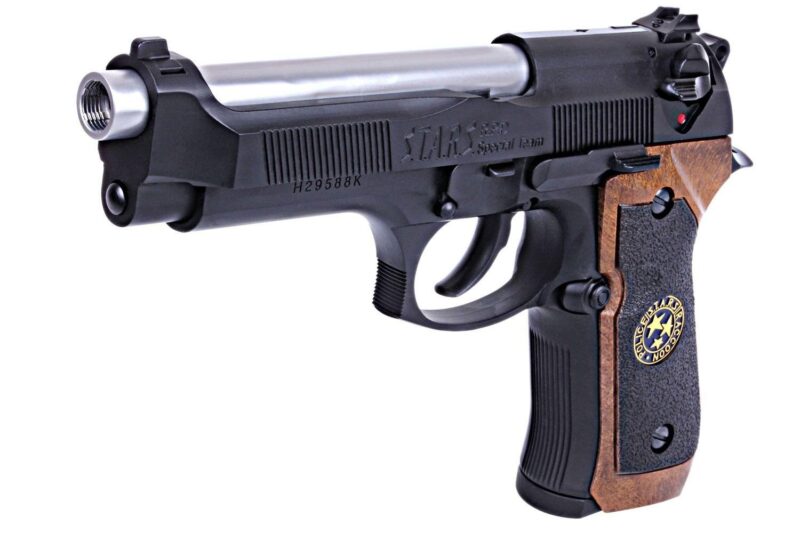 WE Samurai Edge M9 Siyah Ağaç Kabzalı GBB Airsoft Tabanca - Görsel 3