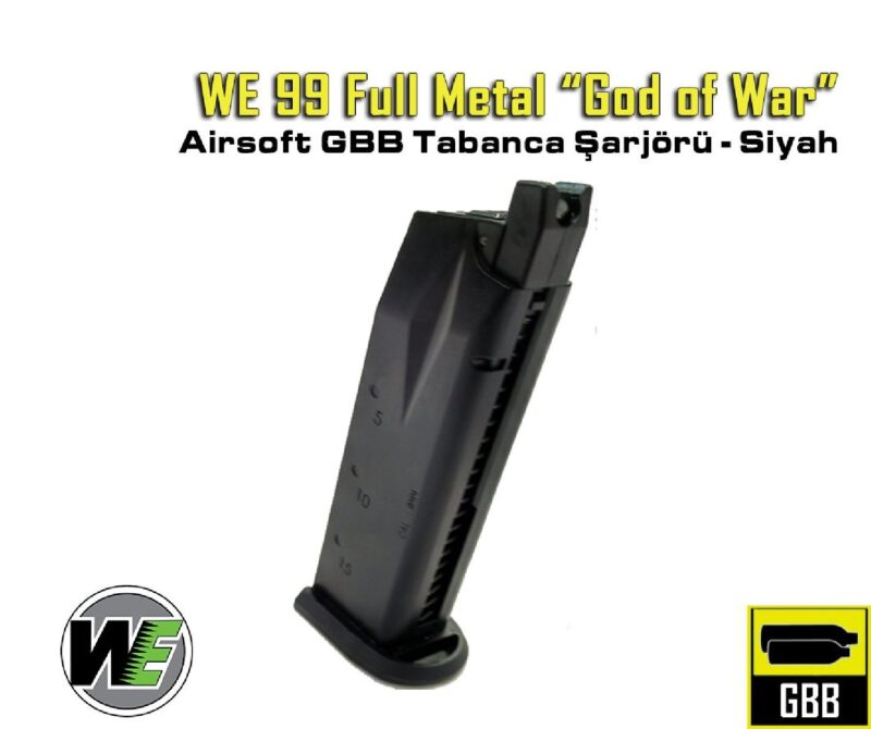 WE Walther P99 Siyah GAS Airsoft Tabanca Şarjörü