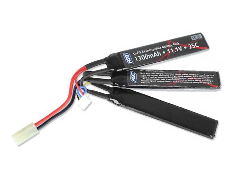 ASG 11.1v 1300mAh 25C Gen2 Üç Yaprak Mini Tamiya Li-Po Pil