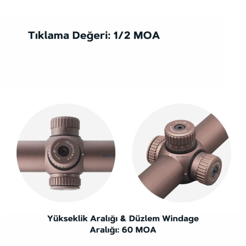 Vector Optics Forester 1-5x24 Gen II FDE Tan Tüfek Dürbünü - Görsel 3